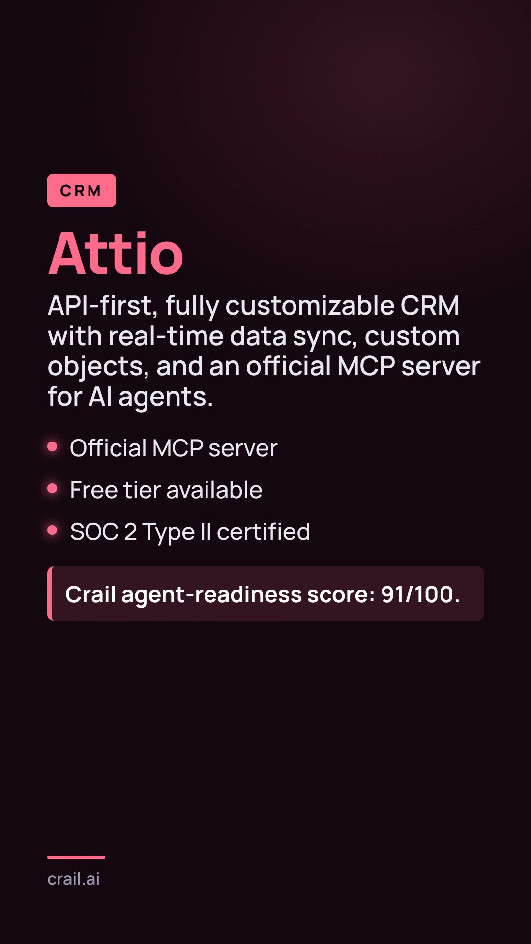 Attio agent-readiness spotlight